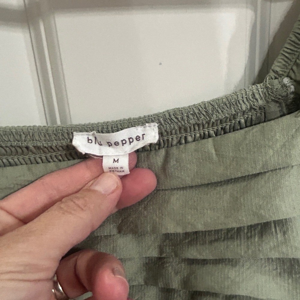 EUC Blu Pepper Sage  Green Dress size M with gorgeous details. - Picture 2 of 11